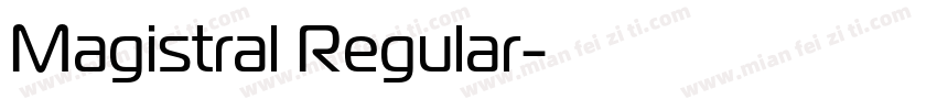 Magistral Regular字体转换